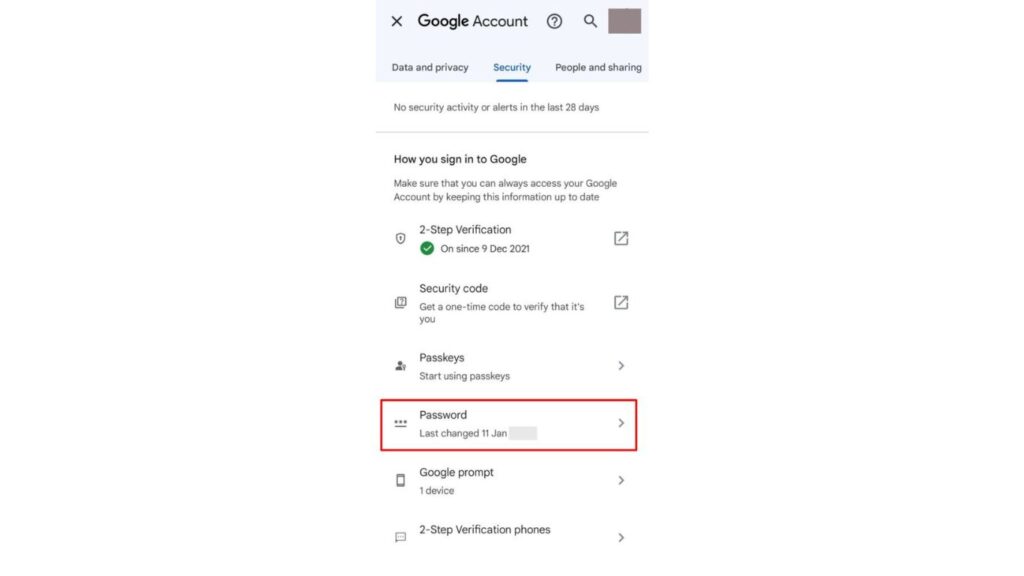 Google account recovery for Android phones