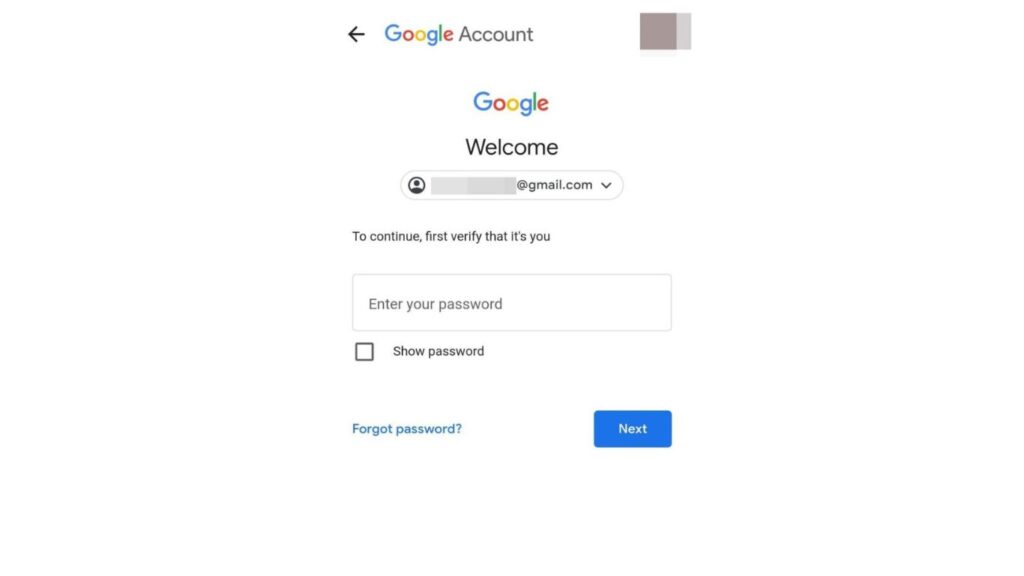 Google account recovery for Android phones