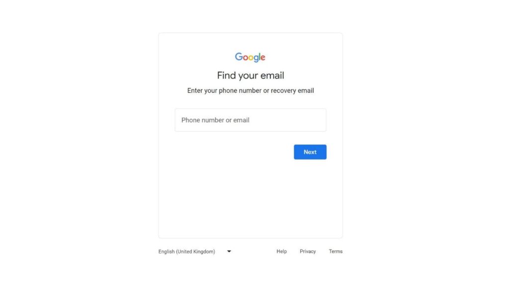 Google account recovery for Android phones